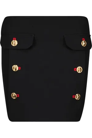 VERSACE Dames, Rokken, Zwart, Maat: XS Wol