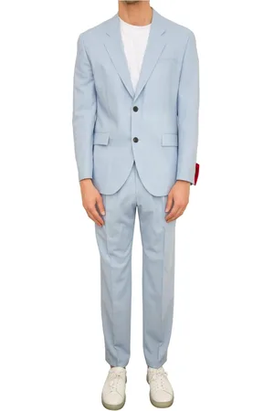 HUGO BOSS Heren, Pakken, Blauw, Maat: L Wol