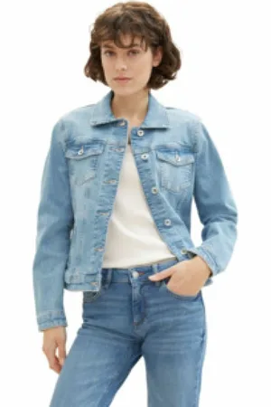 TOM TAILOR Dames, Jassen, Blauw, Maat: S Denim