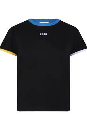 Msgm Dames, Tops, Zwart, Maat: M Katoen