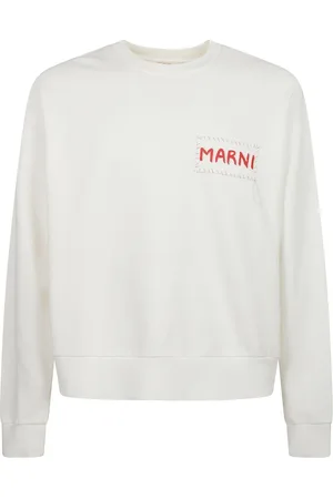 Marni Heren, Sweatshirts & Hoodies, Wit, Maat: L Katoen