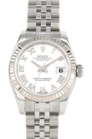 Rolex Dames, Pre-owned, Wit, Maat: ONE Size Zijde