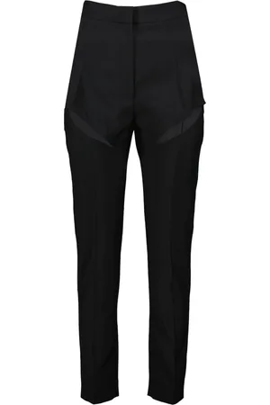 Alexander McQueen Dames, Broeken, Zwart, Maat: XS Wol