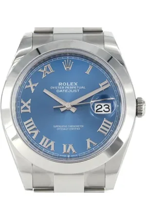 Rolex Heren, Pre-owned, Blauw, Maat: ONE Size