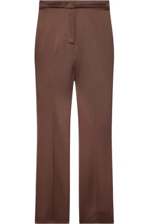 Patrizia Pepe Dames, Broeken, Bruin, Maat: 2XS
