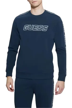 Guess Heren, Sweatshirts & Hoodies, Blauw, Maat: L Katoen