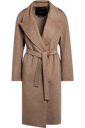 Max Mara Dames, Mantels, Bruin, Maat: S Wol
