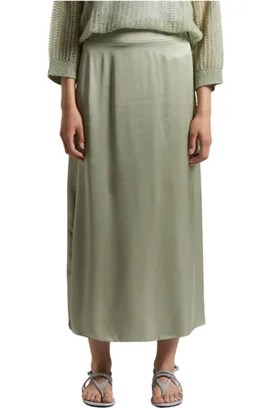 PESERICO SIGN Dames, Rokken, Groen, Maat: 2XS Satijn