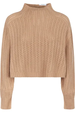 Max Mara Dames, Truien, Bruin, Maat: L Wol