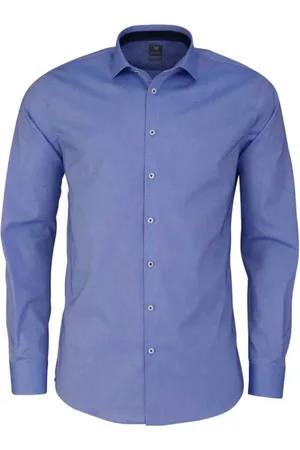 Hatico Heren, Overhemden, Blauw, Maat: XS