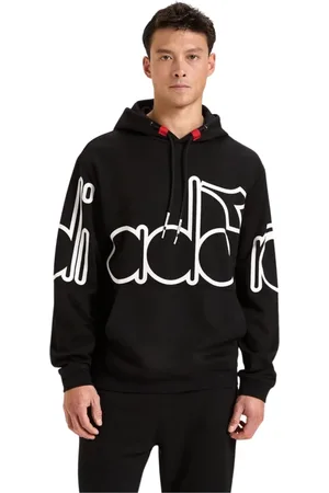 Diadora Heren, Sweatshirts & Hoodies, Zwart, Maat: M