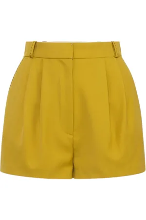 Elisabetta Franchi Dames, Korte broeken, Geel, Maat: M Wol