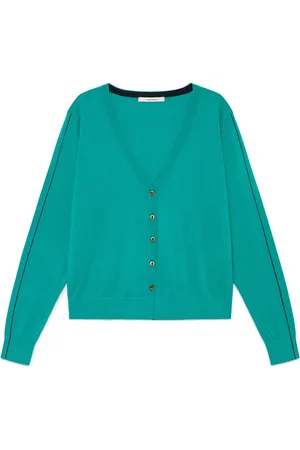 Maliparmi Dames, Truien, Groen, Maat: XS Katoen