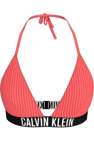 Calvin Klein Dames, Badkleding, Oranje, Maat: L Nylon
