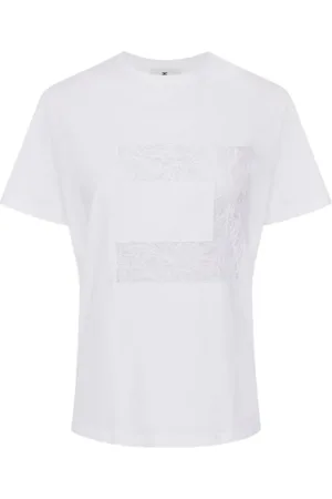 Elisabetta Franchi Dames, Tops, Wit, Maat: XS Katoen