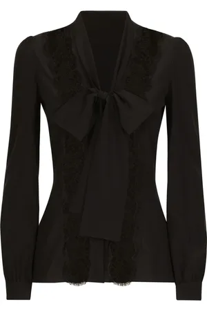 Dolce & Gabbana Dames, Blouses & Shirts, Zwart, Maat: S Katoen