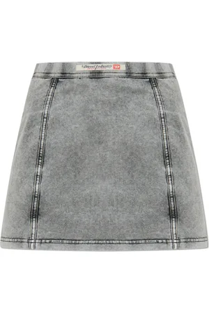 Diesel Dames, Rokken, Grijs, Maat: 2XS Denim