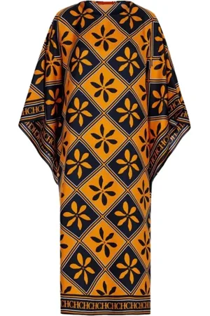 Carolina Herrera Dames, Jurken, Oranje, Maat: M Zijde