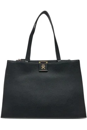 Tommy Hilfiger Dames, Tassen, Zwart, Maat: ONE Size Leer