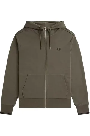 Fred Perry Heren, Sweatshirts & Hoodies, Groen, Maat: M