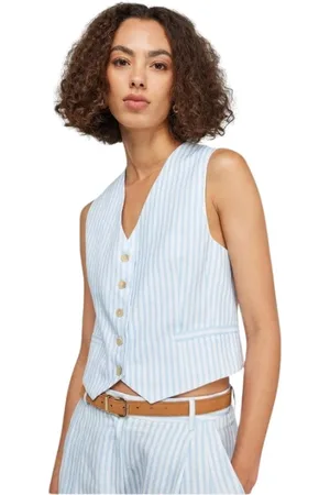 SEMICOUTURE Dames, Jassen, Blauw, Maat: S Linnen