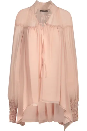 AMEN Dames, Blouses & Shirts, Roze, Maat: S Zijde