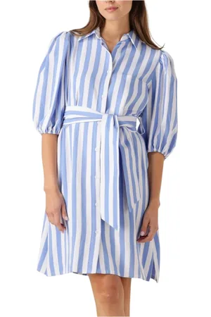 Janice Dames, Jurken, Blauw, Maat: S Denim