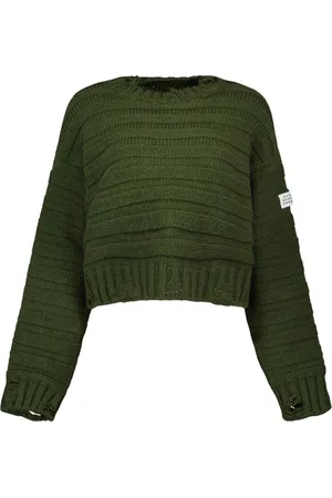 Maison Margiela Dames, Truien, Groen, Maat: M Wol