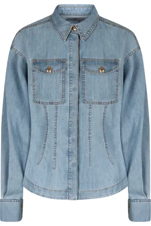 Elisabetta Franchi Dames, Blouses & Shirts, Blauw, Maat: L Zijde