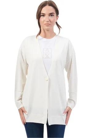 Armani Exchange Dames, Truien, Wit, Maat: XL Wol