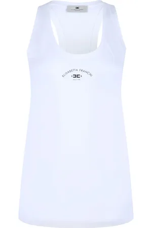Elisabetta Franchi Dames, Tops, Wit, Maat: XS Katoen