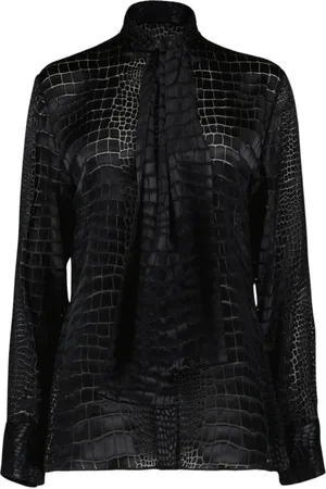 VERSACE Dames, Blouses & Shirts, Zwart, Maat: S Zijde