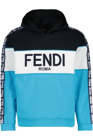 Fendi Heren, Sweatshirts & Hoodies, Blauw, Maat: S Katoen