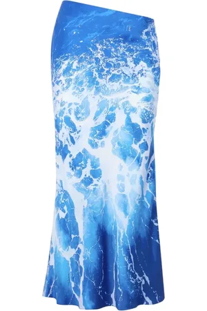Roberto Cavalli Dames, Rokken, Blauw, Maat: S Zijde