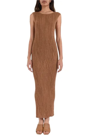 AKEP Dames, Jurken, Bruin, Maat: XS Viscose