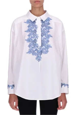 ERMANNO SCERVINO Dames, Blouses & Shirts, Wit, Maat: XS Katoen