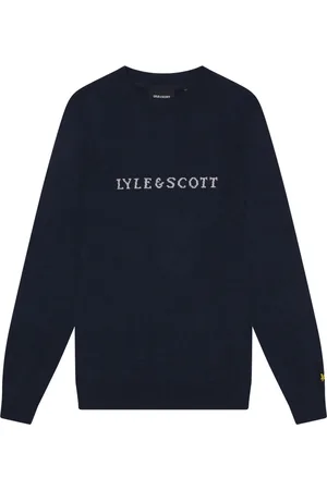 Lyle & Scott Heren, Truien, Blauw, Maat: M Wol