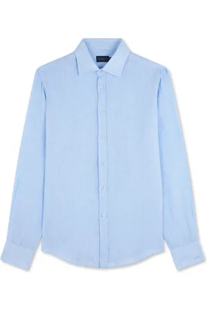 Paul & Shark Heren, Overhemden, Blauw, Maat: 7XL Linnen