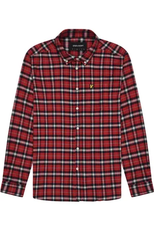 Lyle & Scott Heren, Overhemden, Rood, Maat: L Flanel