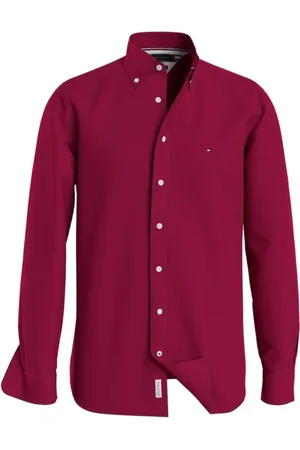 Tommy Hilfiger Heren, Overhemden, Rood, Maat: XL Katoen