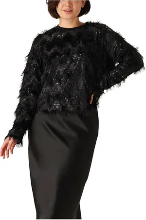 Aimée the Label Dames, Truien, Zwart, Maat: S