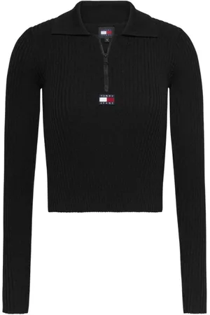 Tommy Hilfiger Dames, Truien, Zwart, Maat: L