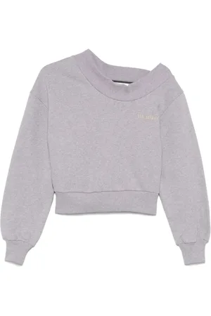 The Attico Dames, Sweatshirts & Hoodies, Grijs, Maat: 2XS Katoen