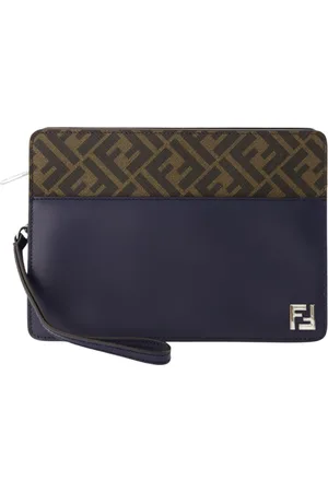 Fendi Heren, Tassen, Blauw, Maat: ONE Size Leer
