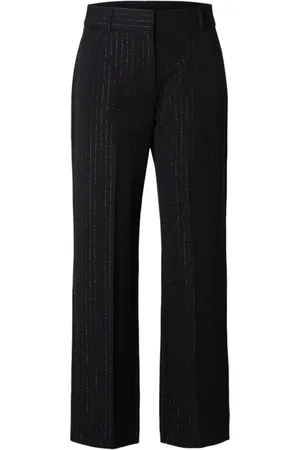 SELECTED Dames, Broeken, Zwart, Maat: M Viscose
