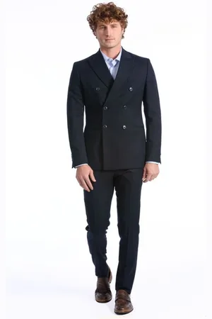 BALDININI Heren, Pakken, Blauw, Maat: XL Wol