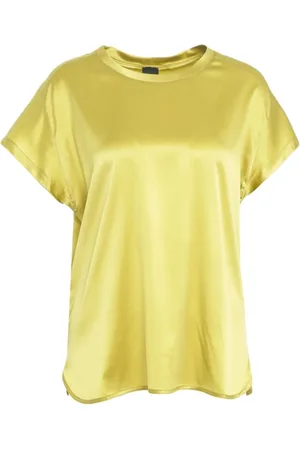 Pinko Dames, Tops, Geel, Maat: S Zijde