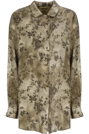 UMA WANG Dames, Blouses & Shirts, Groen, Maat: L Zijde