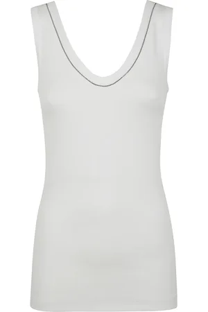 Brunello Cucinelli Dames, Tops, Wit, Maat: XS