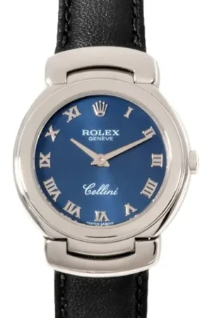 Rolex Dames, Pre-owned, Blauw, Maat: ONE Size Leer